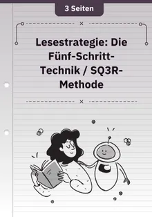 Lesestrategie: Die Fünf-Schritt-Technik / SQ3R-Methode