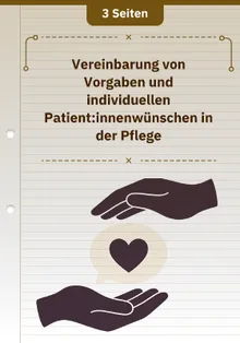 Vereinbarung von Vorgaben und individuellen Patient:innenwünschen in der Pflege