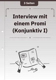 Interview mit einem Promi (Konjunktiv I)