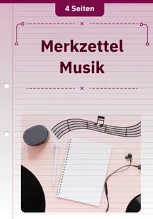 Merkzettel Musik