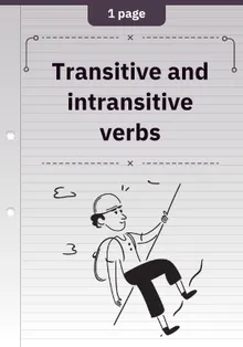 Transitive and intransitive verbs