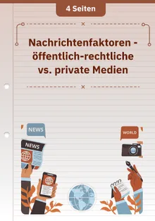 Nachrichtenfaktoren - öffentlich-rechtliche vs. private Medien