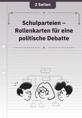 Schulparteien – Rollenkarten für eine politische Debatte