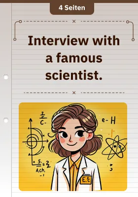 Interview with a famous scientist.