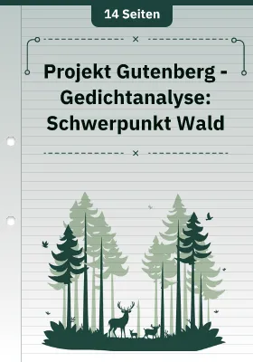 Projekt Gutenberg - Gedichtanalyse: Schwerpunkt Wald