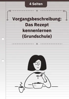 Vorgangsbeschreibung: Das Rezept kennenlernen (Grundschule)