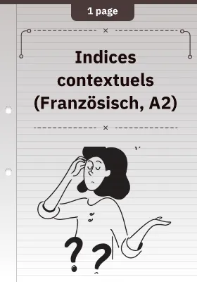 Indices contextuels (Französisch, A2)