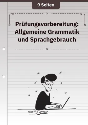 Prüfungsvorbereitung: Allgemeine Grammatik und Sprachgebrauch 