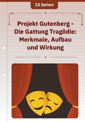 Projekt Gutenberg - Die Gattung Tragödie: Merkmale, Aufbau und Wirkung