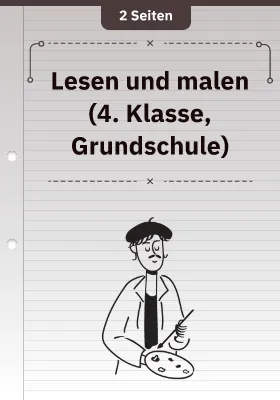 Lesen und malen (4. Klasse, Grundschule)