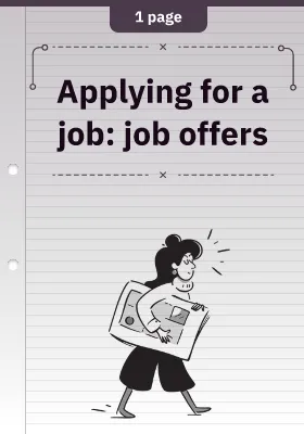 Applying for a job: job offers