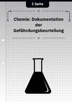 Chemie: Dokumentation der Gefährdungsbeurteilung