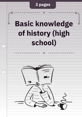 Basic knowledge of history (high school)