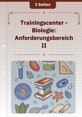 Trainingscenter - Biologie: Anforderungsbereich II