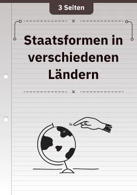 Staatsformen in verschiedenen Ländern