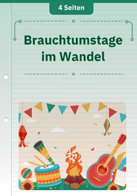 Brauchtumstage im Wandel