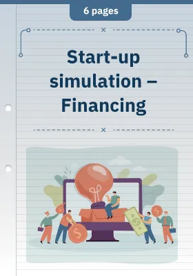 Start-up simulation – Financing