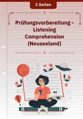 Prüfungsvorbereitung - Listening Comprehension (Neuseeland)