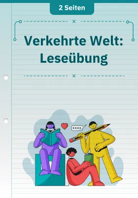 Verkehrte Welt: Leseübung