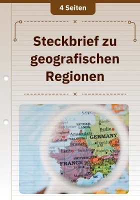 Steckbrief zu geografischen Regionen