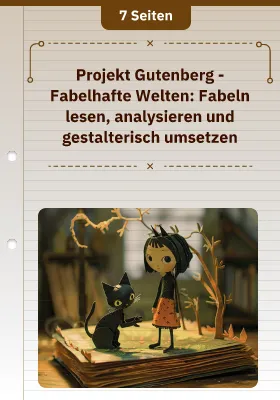 Projekt Gutenberg - Fabelhafte Welten: Fabeln lesen, analysieren und gestalterisch umsetzen