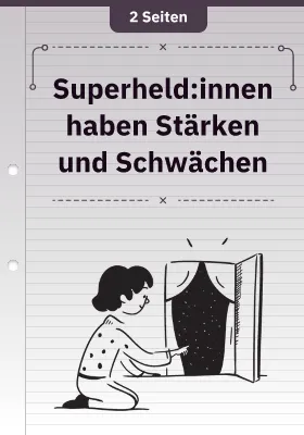 Superheld:innen haben Stärken und Schwächen