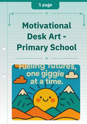 Motivational Desk Art - Primary School