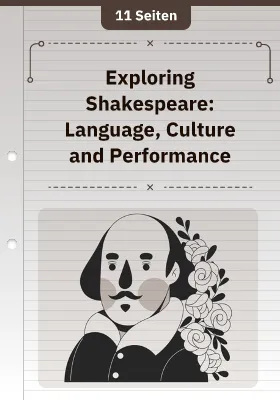 Projekt Gutenberg - Exploring Shakespeare: Language, Culture and Performance