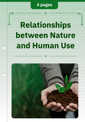 Relationships between Nature and Human Use