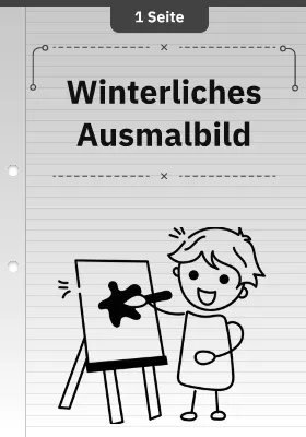 Winterliches Ausmalbild