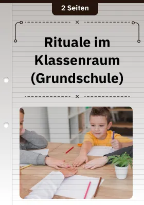 Rituale im Klassenraum (Grundschule)