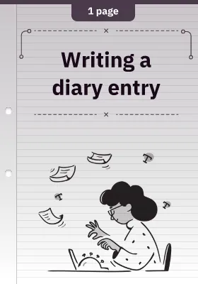 Writing a diary entry