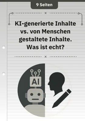 KI-generierte Inhalte vs. von Menschen gestaltete Inhalte. Was ist echt?