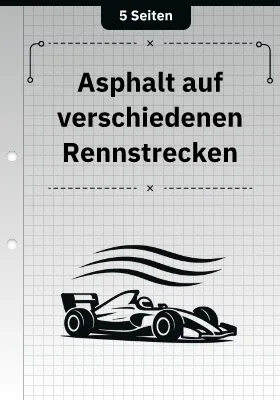 Asphalt auf verschiedenen Rennstrecken
