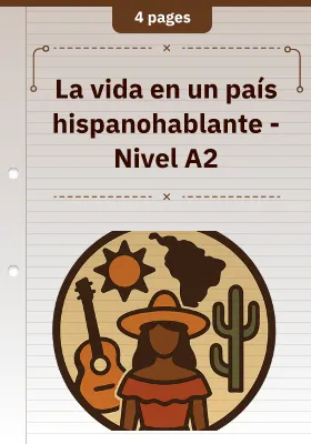 La vida en un país hispanohablante - Nivel A2