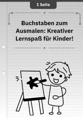 Buchstaben zum Ausmalen: Kreativer Lernspaß für Kinder!