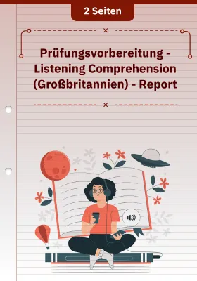 Prüfungsvorbereitung - Listening Comprehension (Großbritannien) - Report