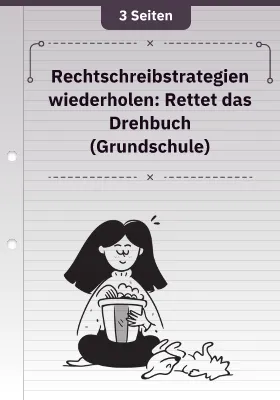 Rechtschreibstrategien wiederholen: Rettet das Drehbuch (Grundschule)