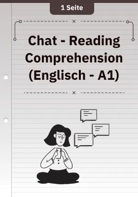 Chat - Reading Comprehension (Englisch - A1)