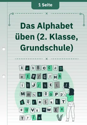 Das Alphabet üben (2. Klasse, Grundschule)