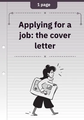 Applying for a job: the cover letter