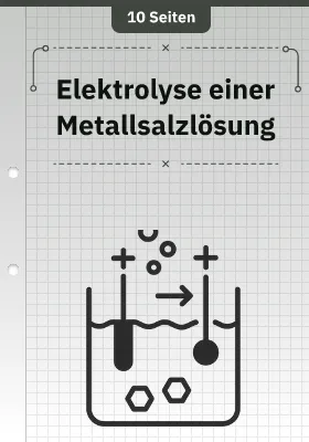 Elektrolyse einer Metallsalzlösung