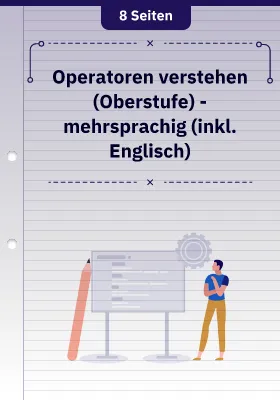 Operatoren verstehen (Oberstufe) - mehrsprachig (inkl. Englisch)