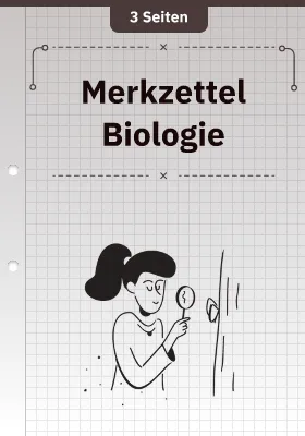 Merkzettel Biologie