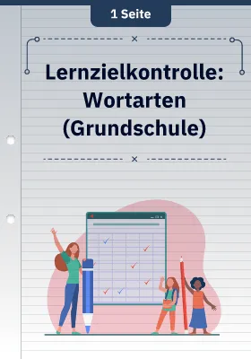 Lernzielkontrolle: Wortarten (Grundschule)