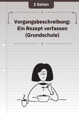 Vorgangsbeschreibung: Ein Rezept verfassen (Grundschule)