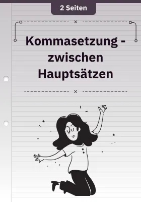 Kommasetzung - zwischen Hauptsätzen