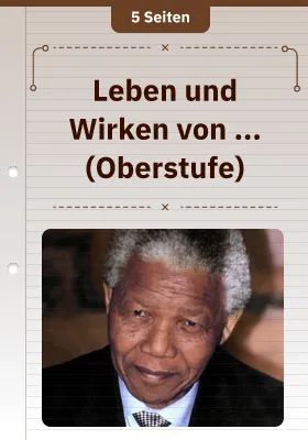 Leben und Wirken von ... (Oberstufe)