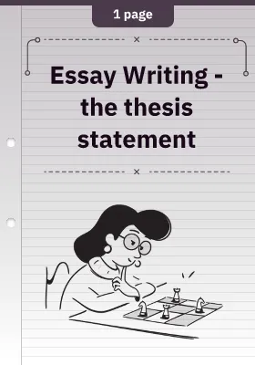 Essay Writing - the thesis statement