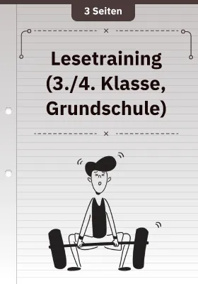 Lesetraining (3./4. Klasse, Grundschule)